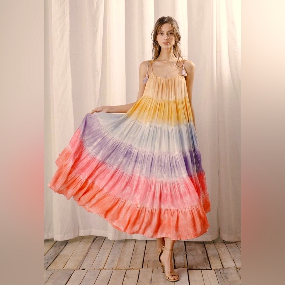 Storia Medium Tie-dye rainbow maxi dress - New without tags